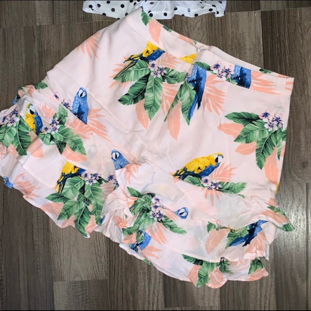 Pink Parrot Ruffle Mini Skirt - Picture 5 of 7